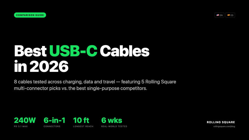 Best USB-C Cables 2026 — Rolling Square comparison guide cover
