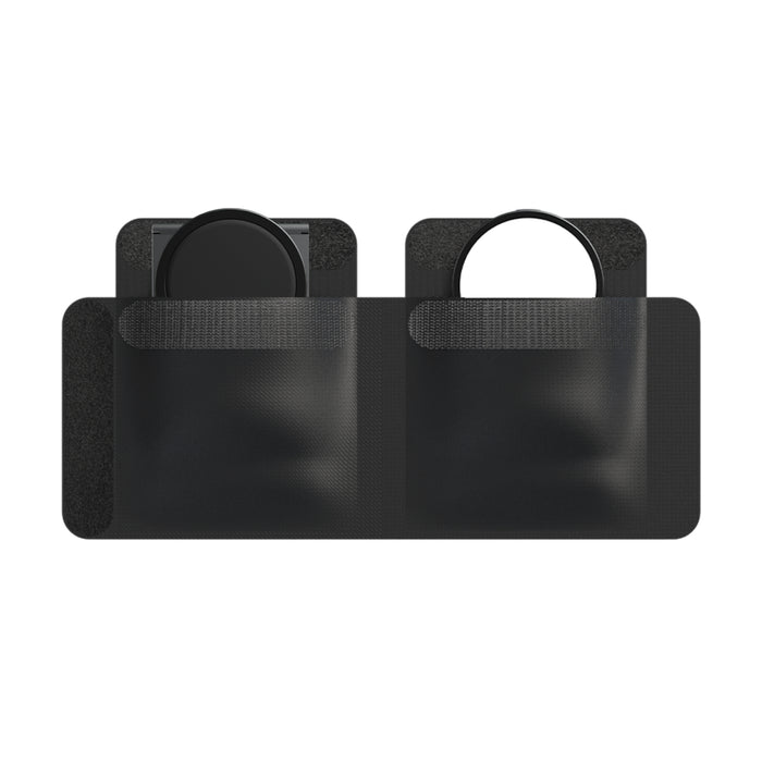 EDGE® Pouch - Velcro purse for EDGE or EDGE Pro - Default Title - Black Velcro pouch with two compartments, each holding a round-edge card or device, sleek and compact design. - Rolling Square