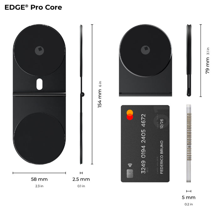 EDGE® Pro Full Kit - MagSafe modular kit - Hyperspace Black - Black EDGE® Pro Core MagSafe modular kit with compact, slim rectangular design and circular magnets. - Rolling Square